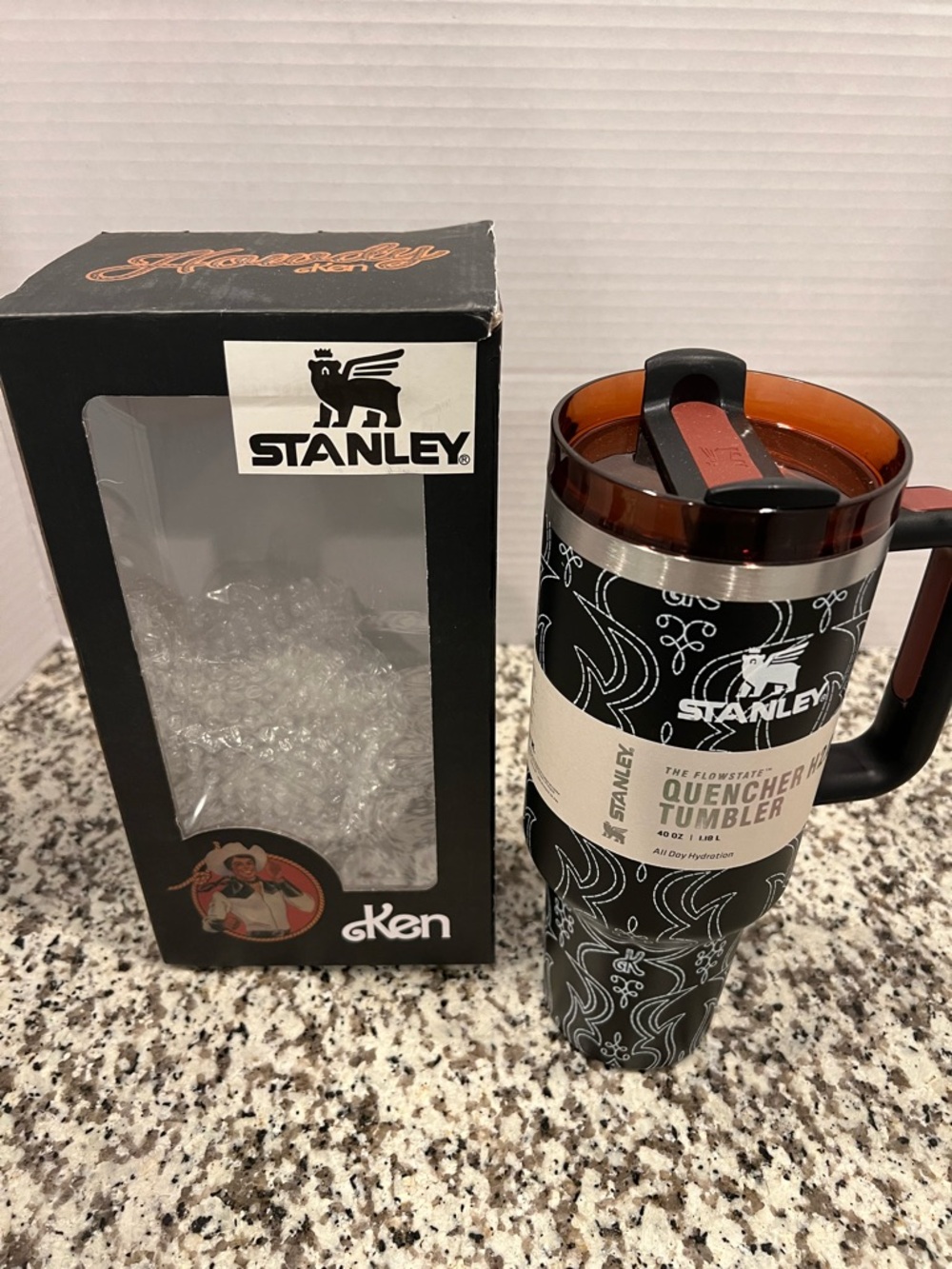 Stanley Quencher Tumbler - Barbie - Western Ken- 40 Oz New with box